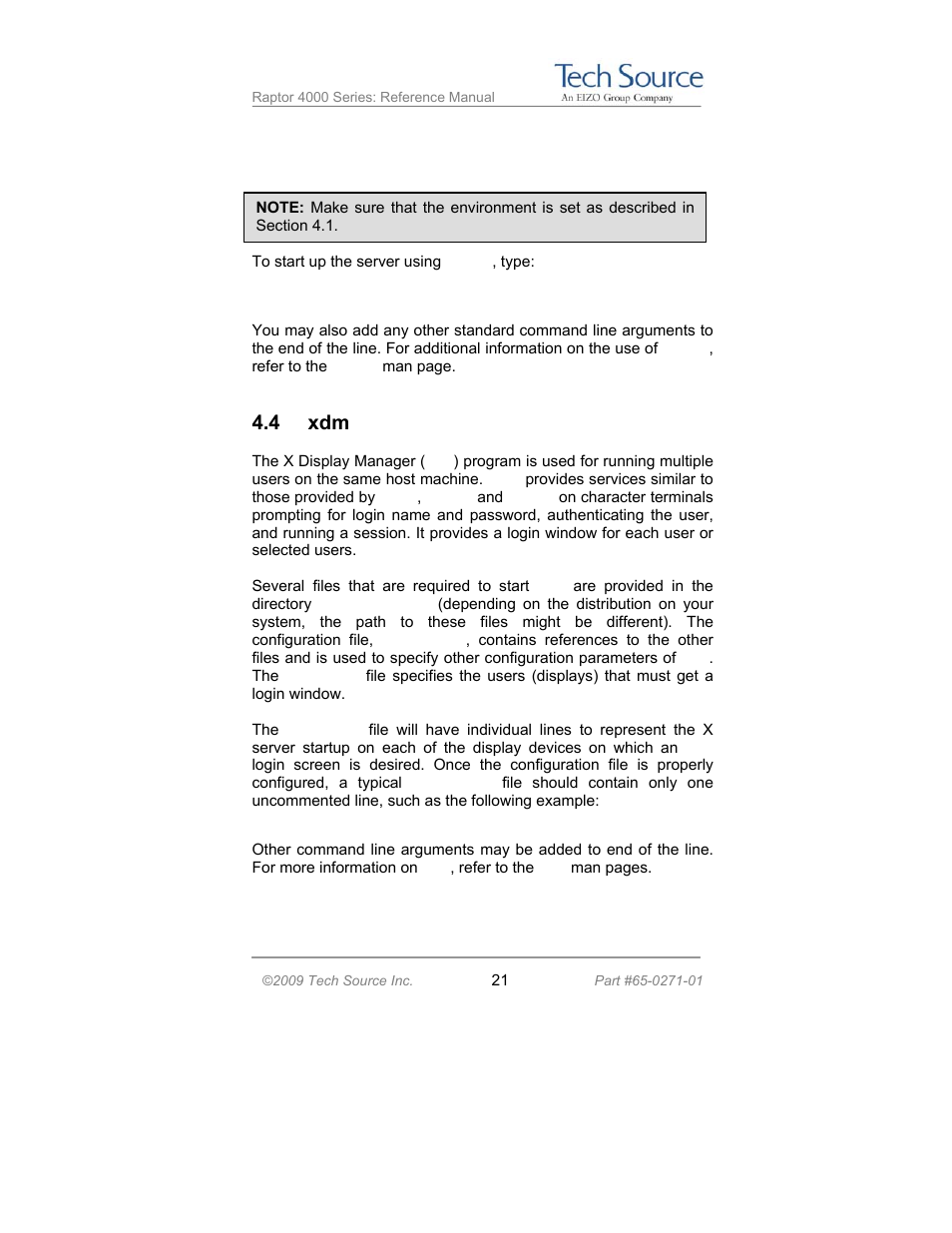 4 xdm | Tech Source Raptor 4000 Series (for Linux) User Manual | Page 27 / 64