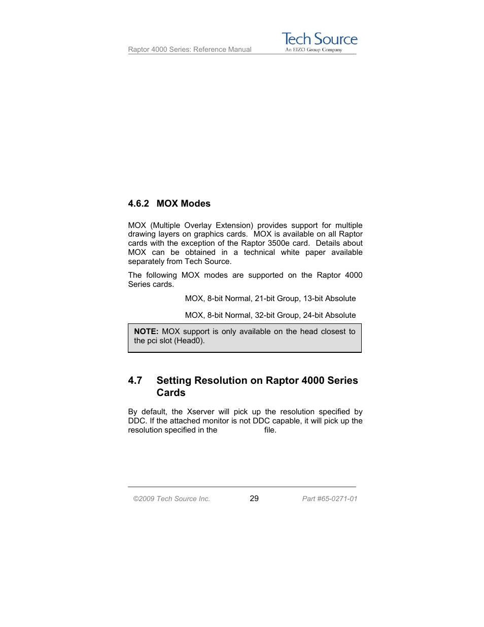 Tech Source Raptor 4000 Series (for Linux) User Manual | Page 35 / 64