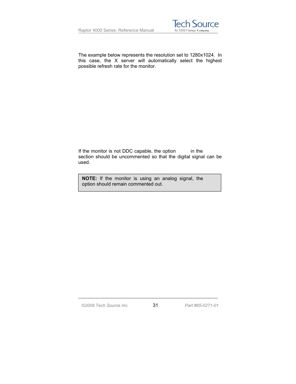 Tech Source Raptor 4000 Series (for Linux) User Manual | Page 37 / 64