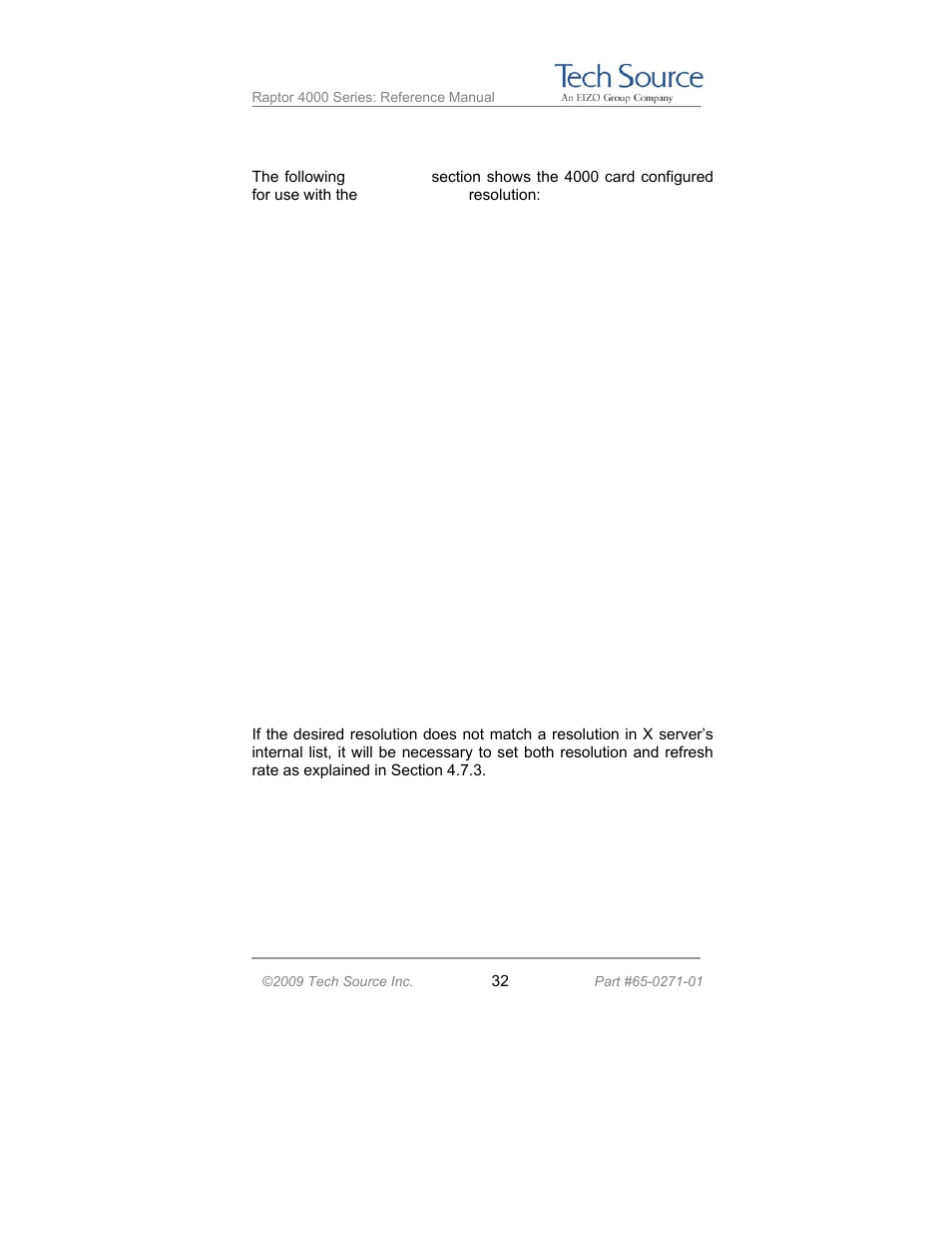 Tech Source Raptor 4000 Series (for Linux) User Manual | Page 38 / 64