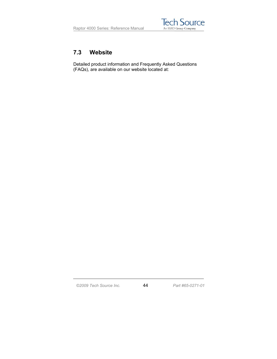 3 website | Tech Source Raptor 4000 Series (for Linux) User Manual | Page 50 / 64