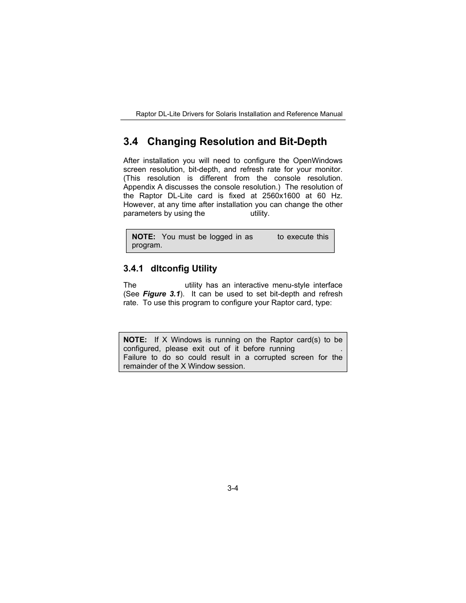 4 changing resolution and bit-depth | Tech Source Raptor DL-Lite Drivers for Solaris User Manual | Page 14 / 36