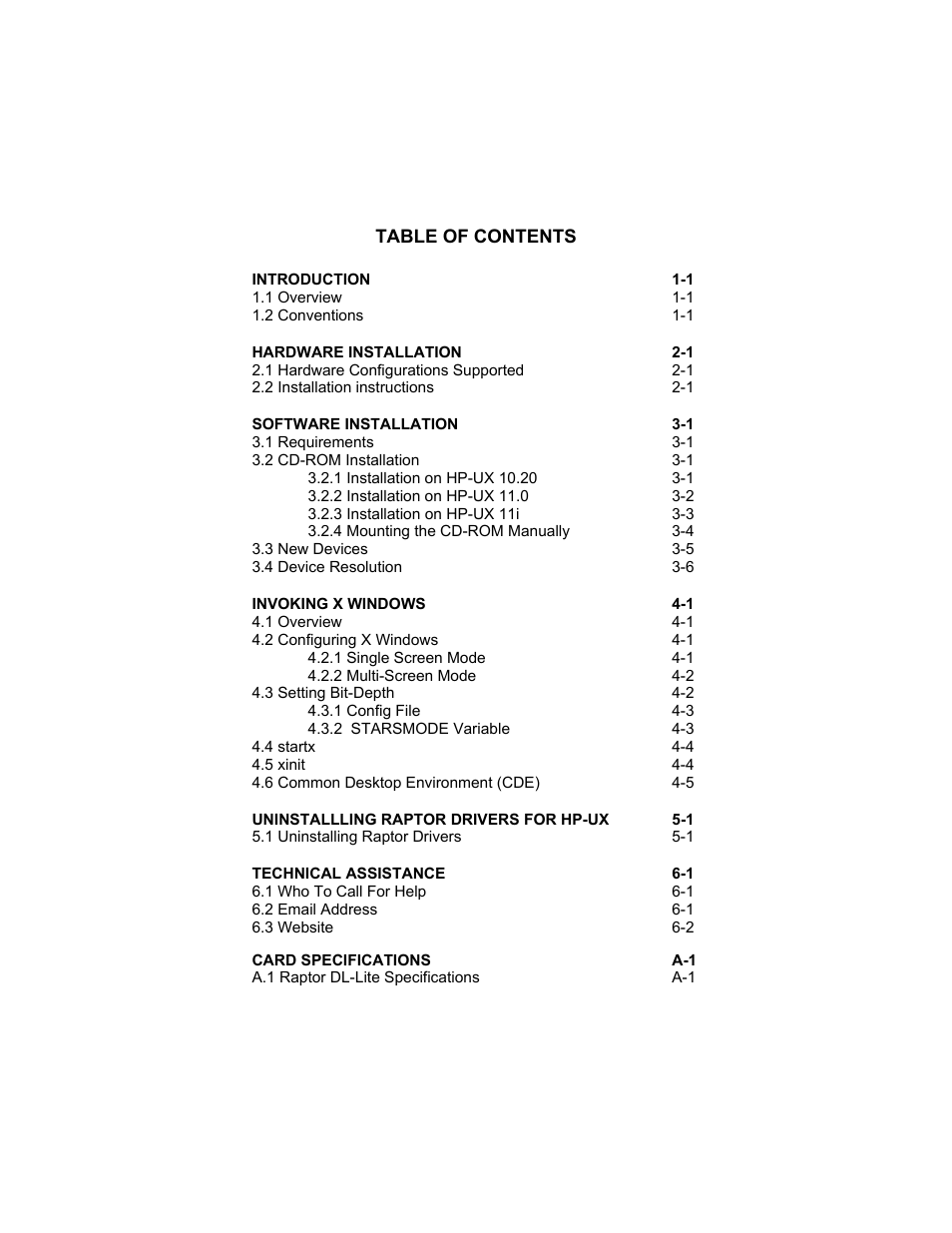Tech Source Raptor DL-Lite Drivers for HP-UX User Manual | Page 5 / 32