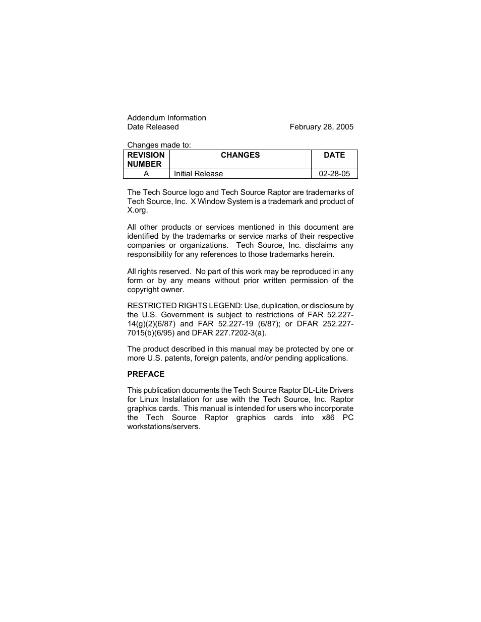 Tech Source Raptor DL-Lite Drivers for Linux User Manual | Page 2 / 40