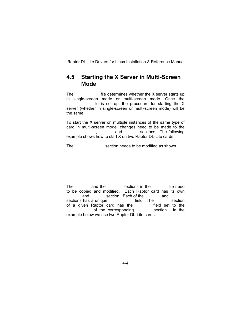 5 starting the x server in multi-screen mode | Tech Source Raptor DL-Lite Drivers for Linux User Manual | Page 24 / 40