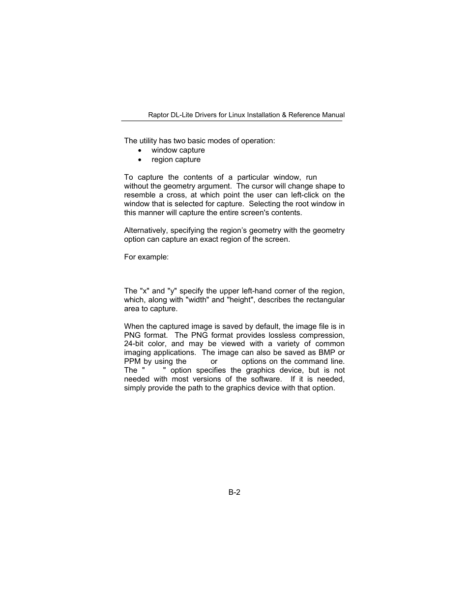 Tech Source Raptor DL-Lite Drivers for Linux User Manual | Page 36 / 40