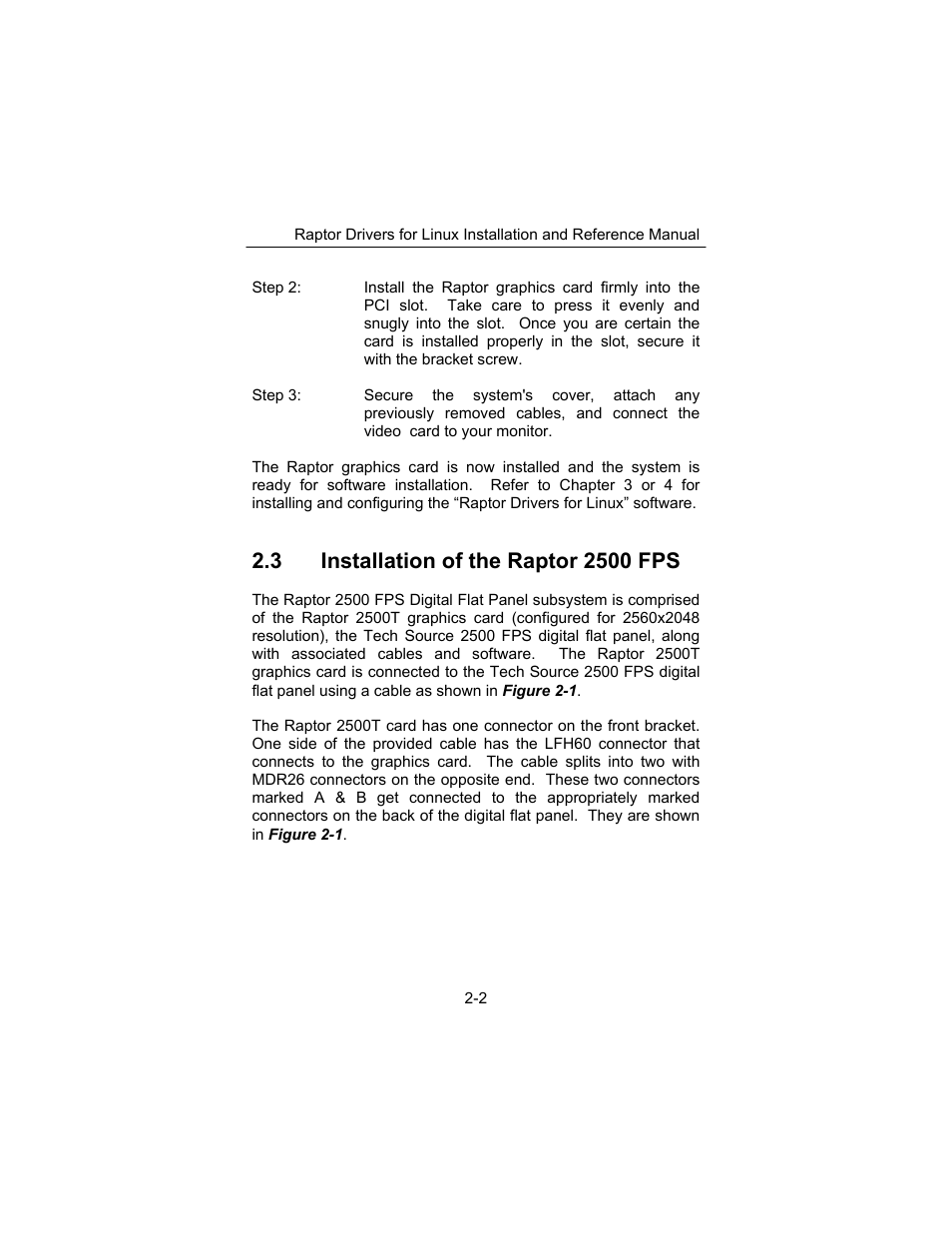 Tech Source Raptor Drivers for Linux User Manual | Page 12 / 64