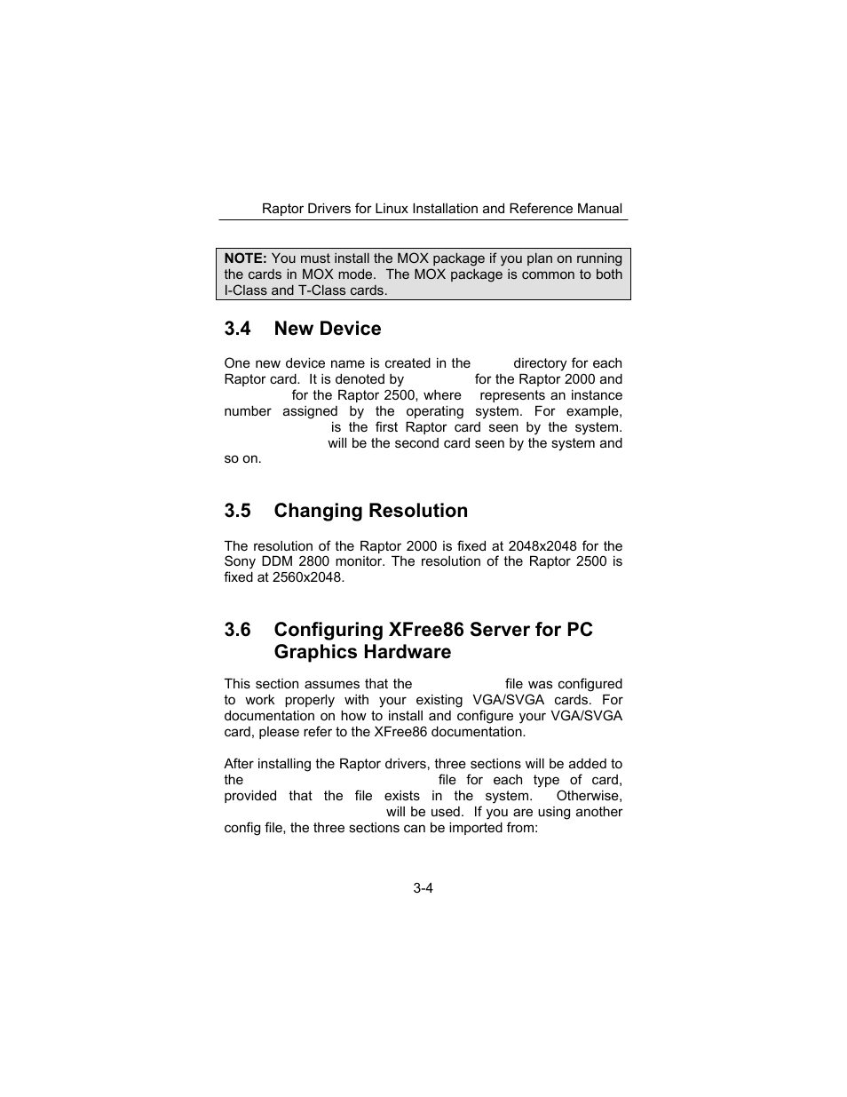 4 new device, 5 changing resolution | Tech Source Raptor Drivers for Linux User Manual | Page 18 / 64