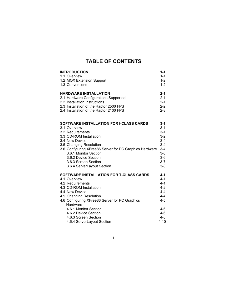 Tech Source Raptor Drivers for Linux User Manual | Page 5 / 64