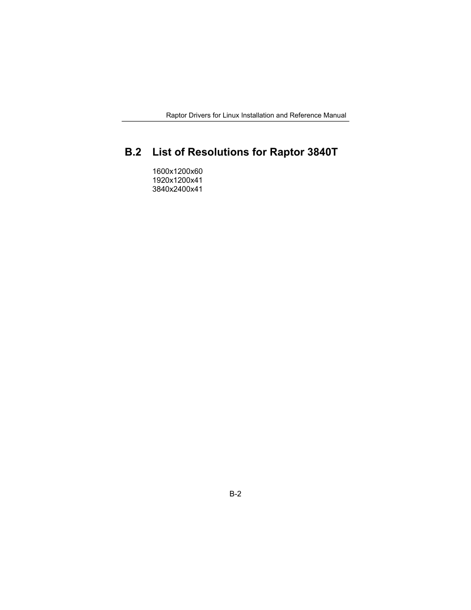 Tech Source Raptor Drivers for Linux User Manual | Page 58 / 64