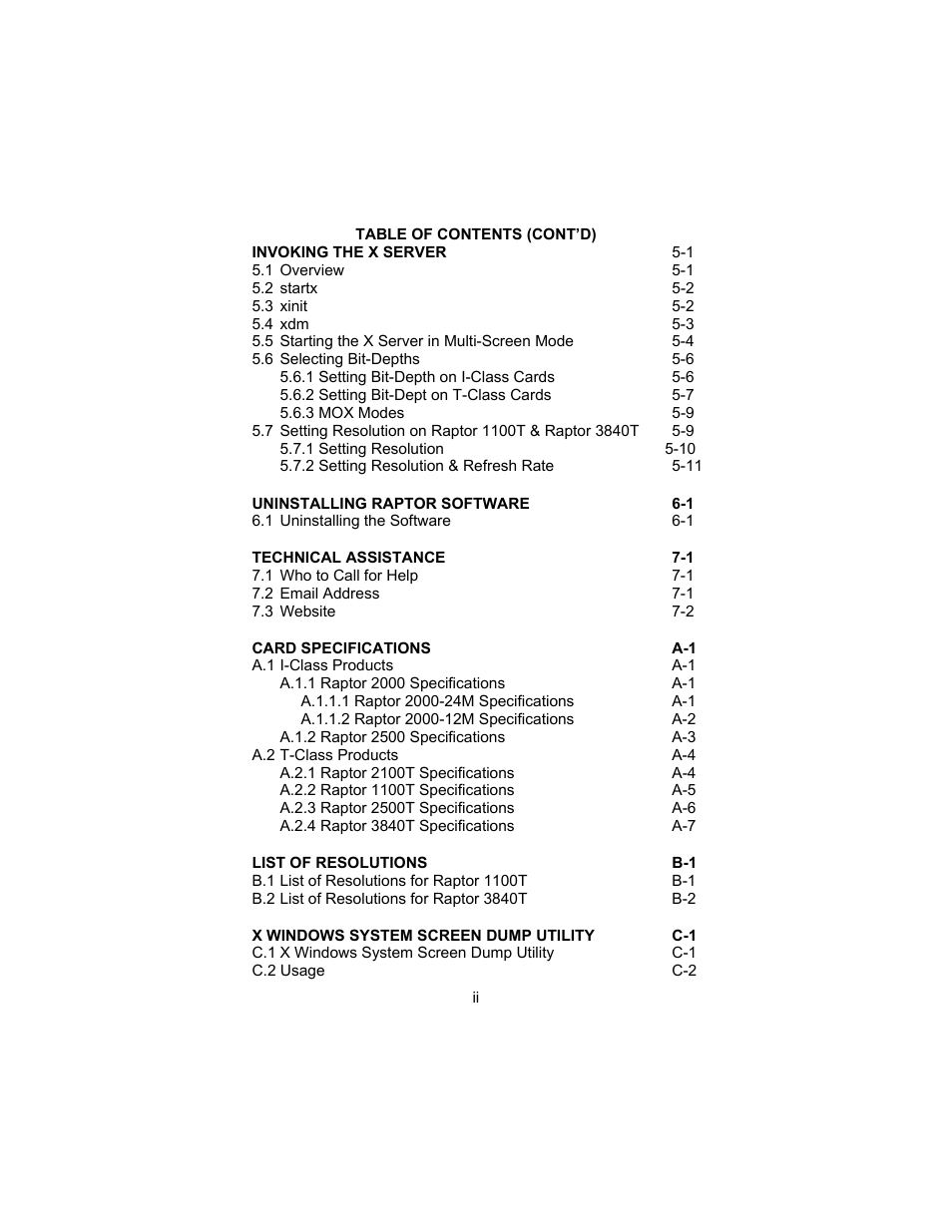 Tech Source Raptor Drivers for Linux User Manual | Page 6 / 64