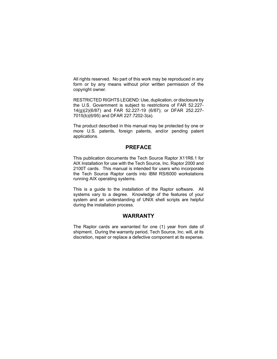 Tech Source Raptor X11R6.1 for AIX User Manual | Page 3 / 40