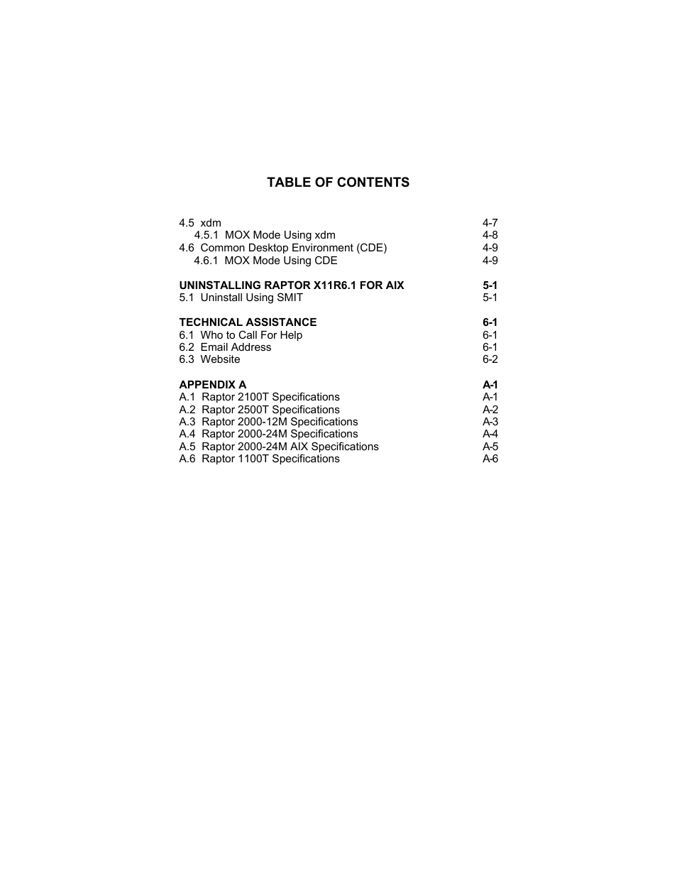 Tech Source Raptor X11R6.1 for AIX User Manual | Page 6 / 40