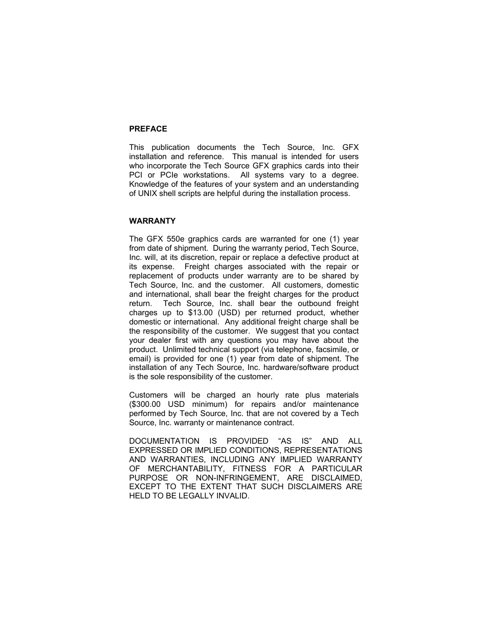 Tech Source GFX 550e User Manual | Page 3 / 48