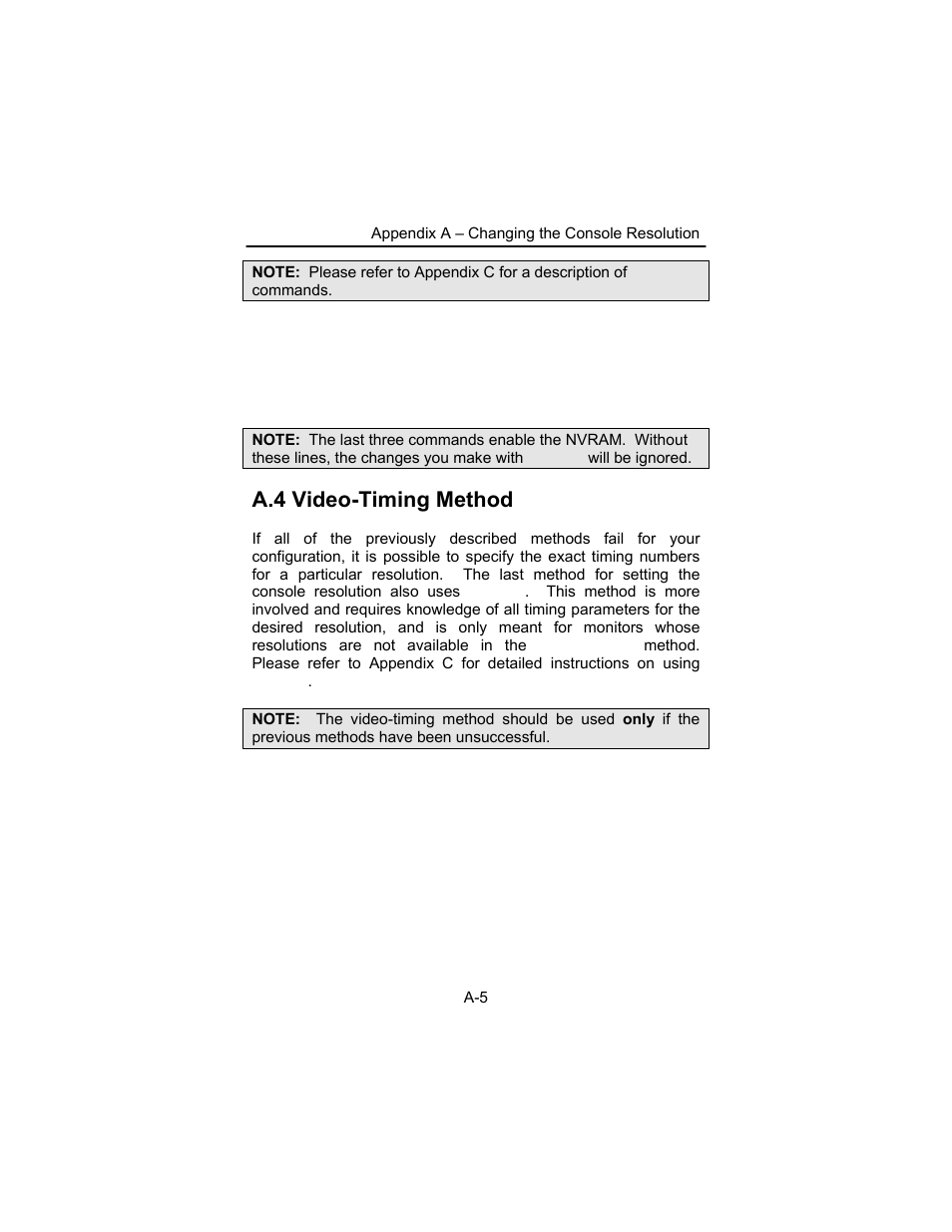 A.4 video-timing method | Tech Source GFX 550e User Manual | Page 33 / 48