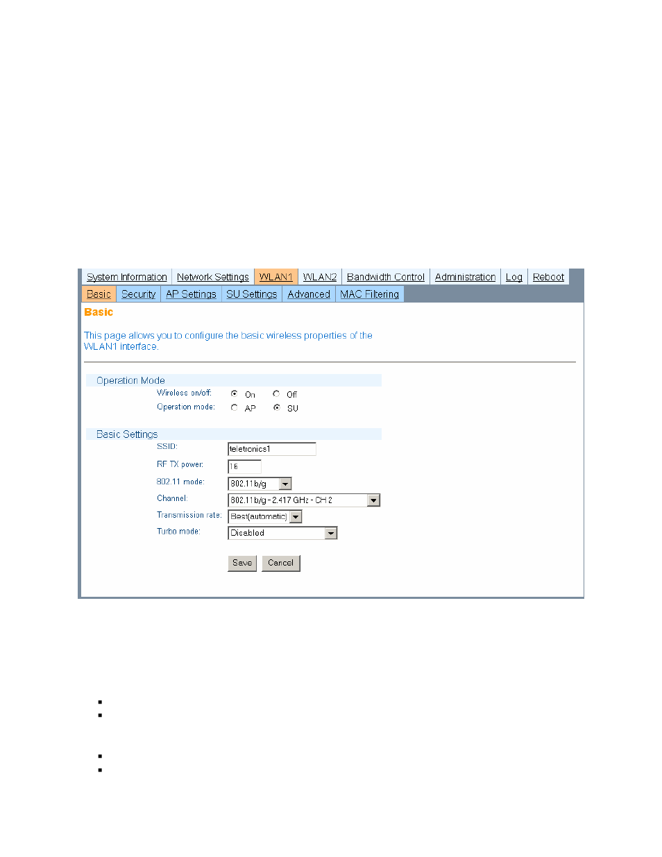Wlan1 and wlan2 | Teletronics EZPlatform User Manual | Page 17 / 41