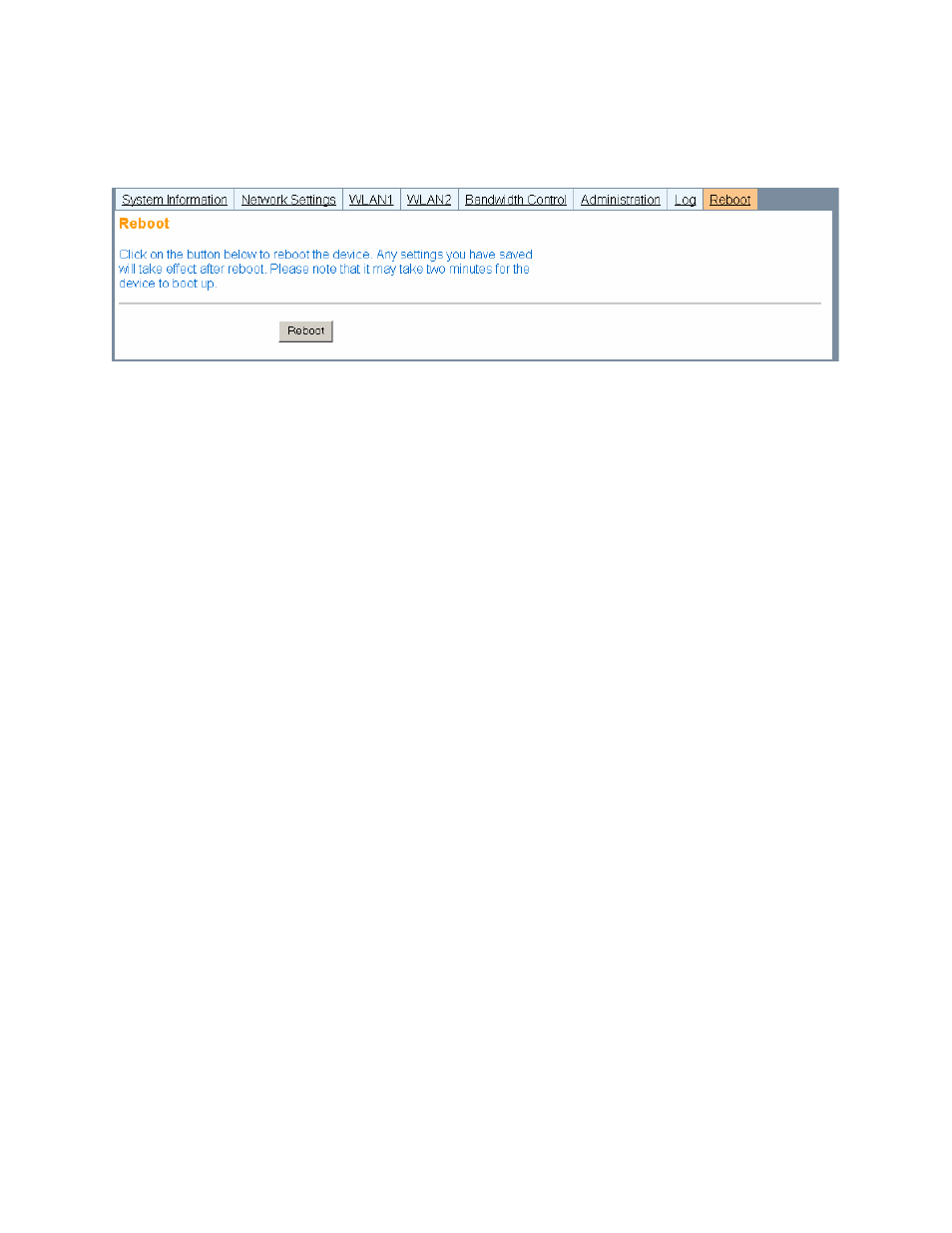 Reboot | Teletronics EZPlatform User Manual | Page 37 / 41
