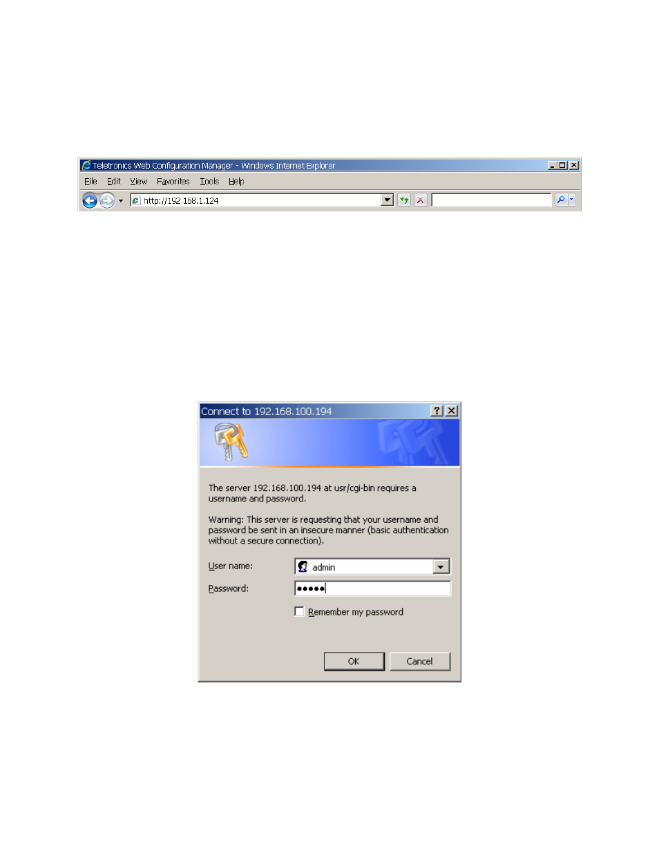 Login information | Teletronics EZPlatform User Manual | Page 8 / 41