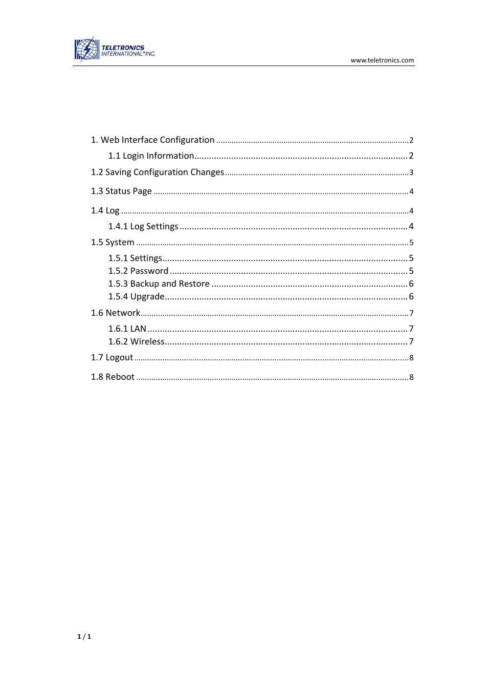 Teletronics EZMIMO User Manual | 8 pages