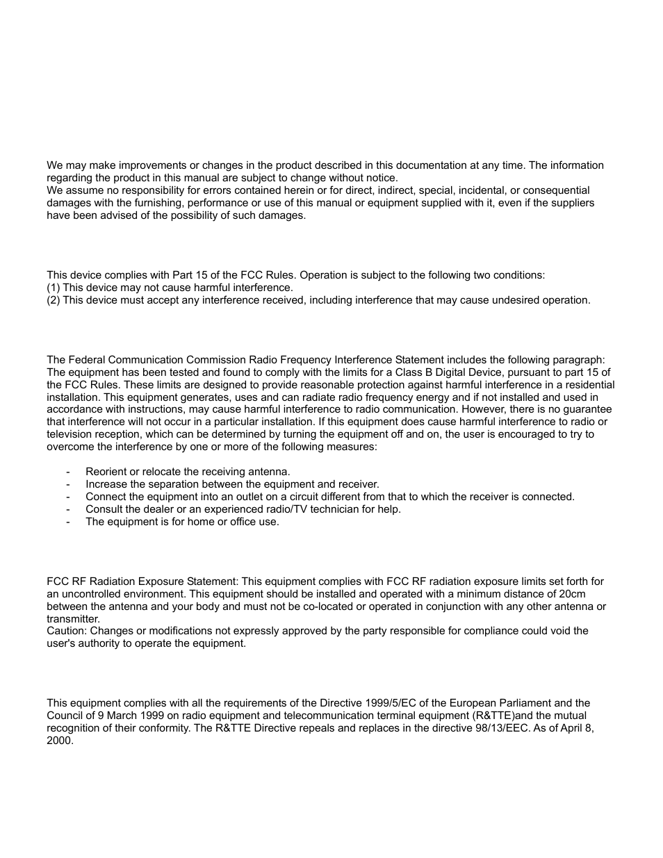 Regulatory information, Statement of conditions, Electronic emission notices | Fcc information, R&tte compliance statement | Teletronics EZStation2 User Manual | Page 50 / 58