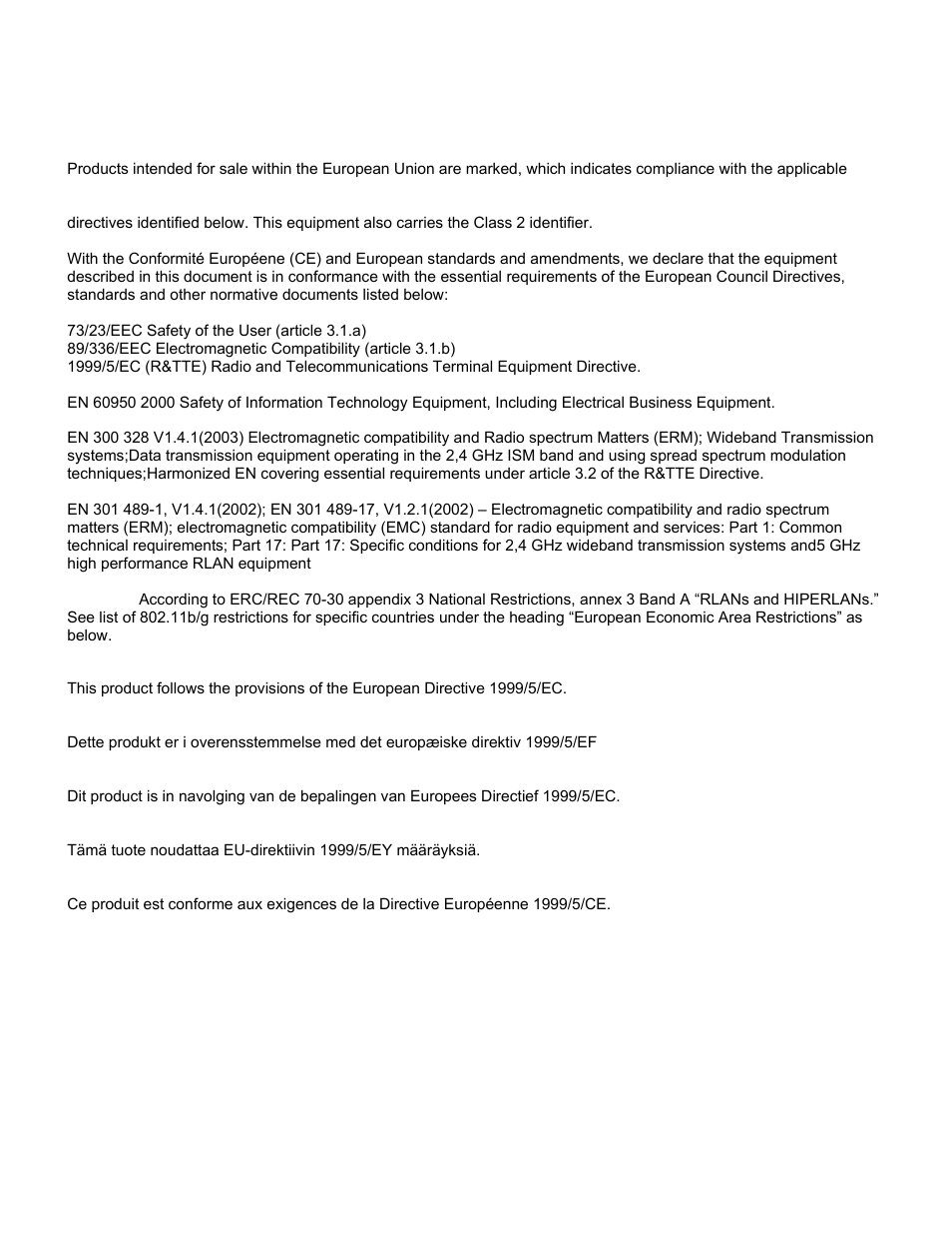 European union ce marking and compliance notices | Teletronics EZStation2 User Manual | Page 51 / 58