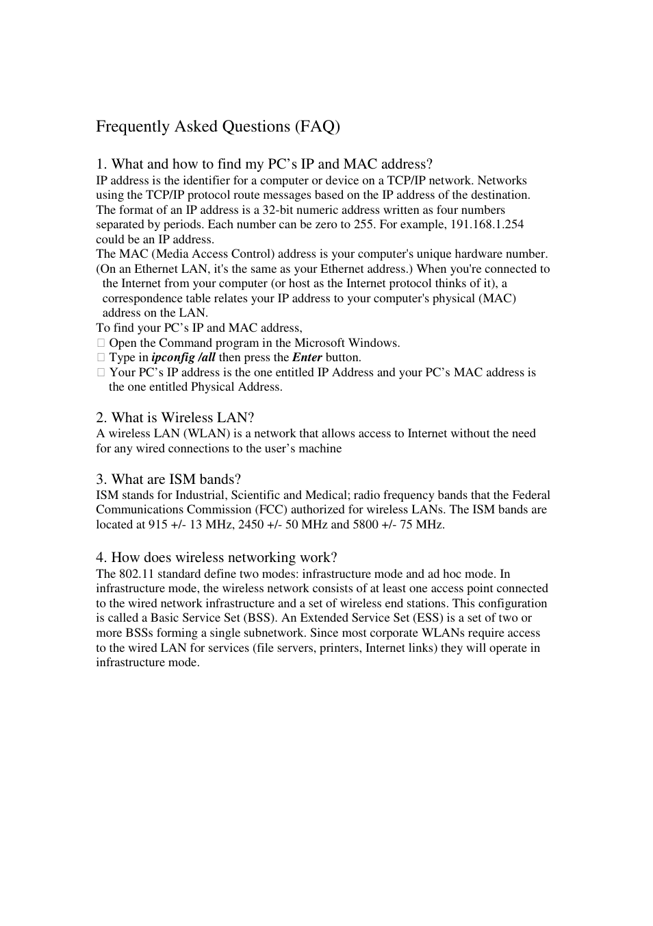 Frequently asked questions (faq) | Teletronics EZStation2 User Manual | Page 53 / 58
