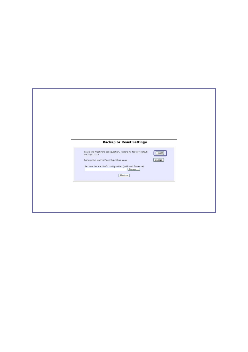 Backup or reset the settings | Teletronics EZStation5 User Manual | Page 169 / 187