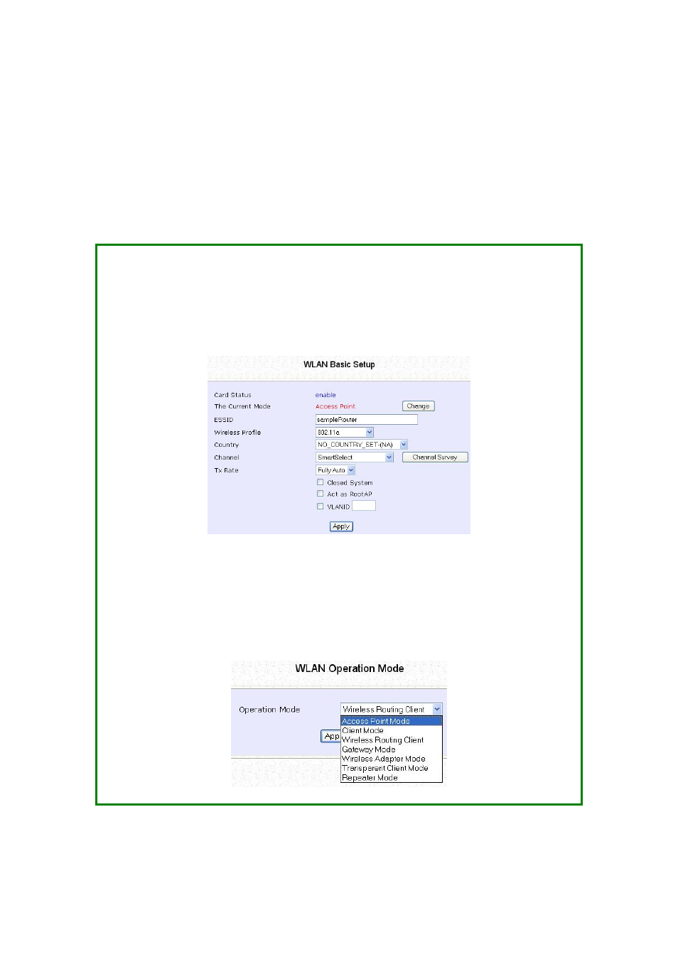 Setup wlan, Configure the basic setup of the wireless mode | Teletronics EZStation5 User Manual | Page 50 / 187