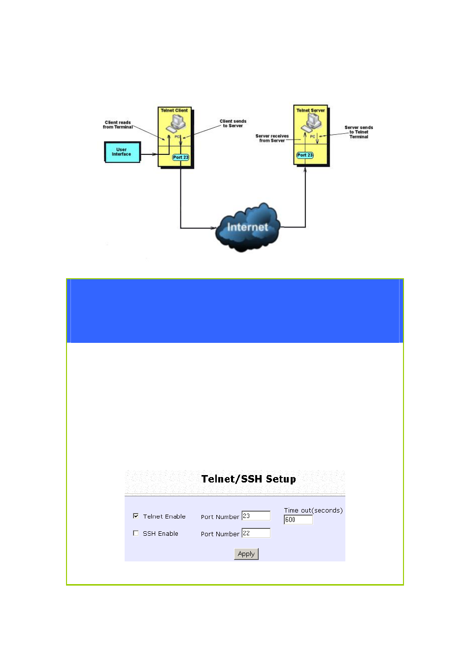 Setup telnet / ssh | Teletronics EZStation5 User Manual | Page 76 / 187