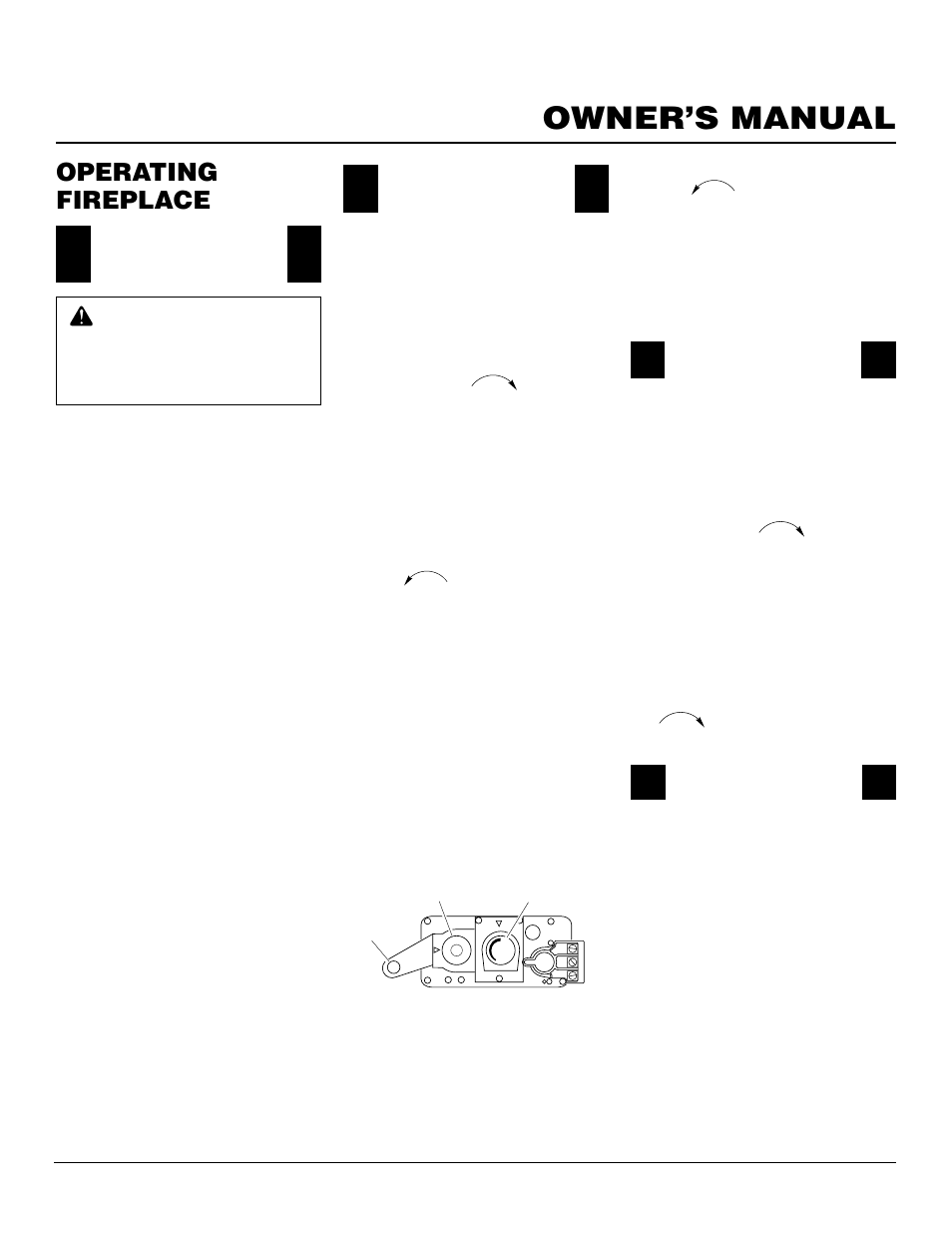 Owner’s manual, Operating fireplace, Manual lighting procedure | Desa Tech CHDV37P User Manual | Page 25 / 38