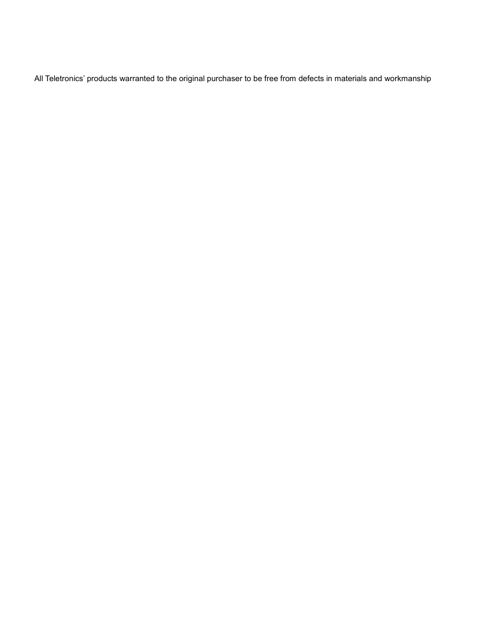 Appendix a: warranty policy | Teletronics TT 2400 User Manual | Page 51 / 64
