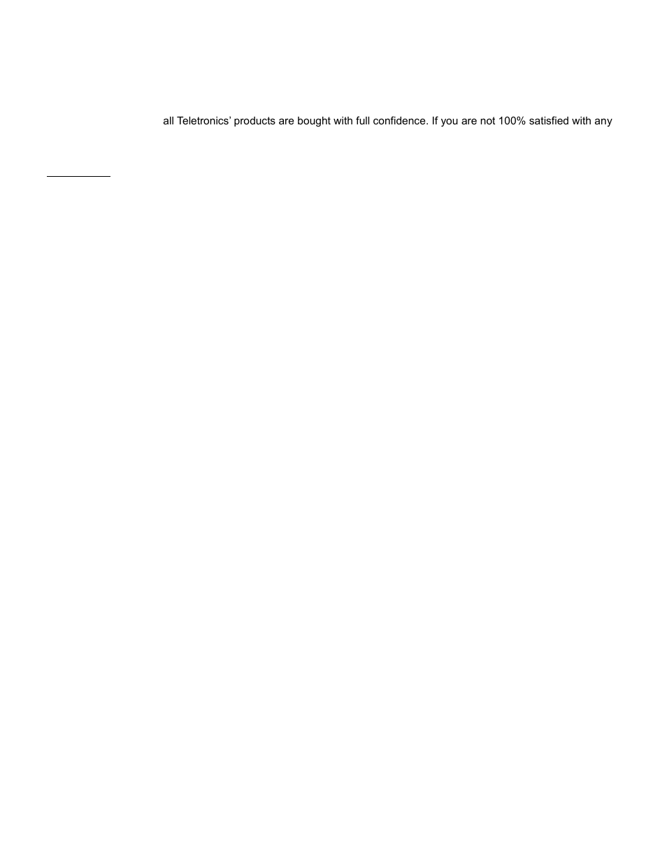 Appendix b: rma policy | Teletronics TT 2400 User Manual | Page 52 / 64