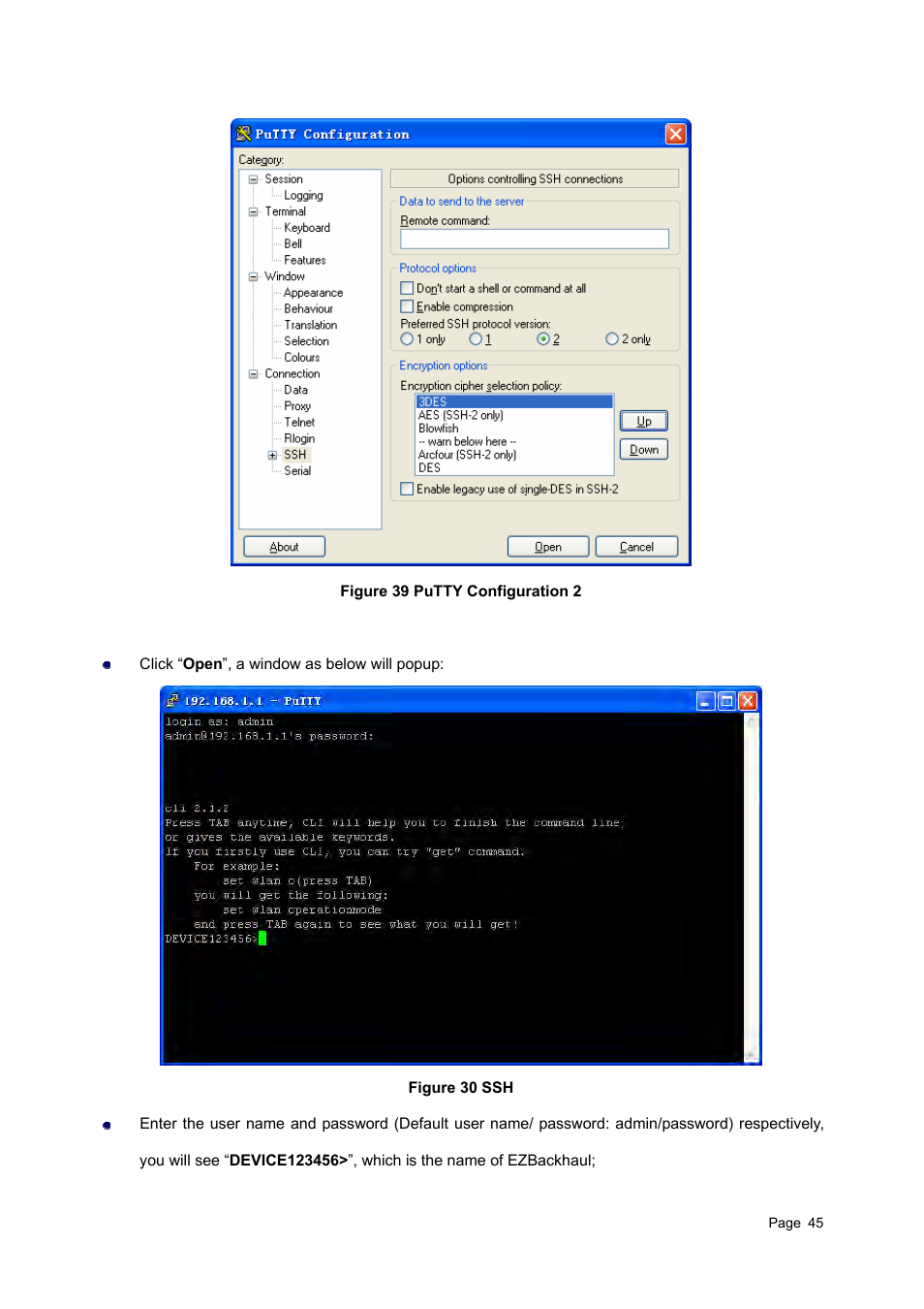 Igure 29, Onfiguration, Igure 30 | Teletronics EZBackhaul User Manual | Page 45 / 62