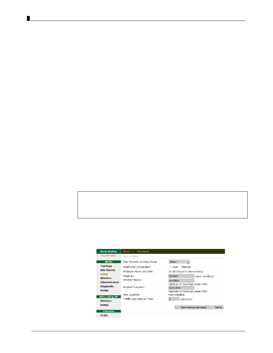 Station configuration, Mesh link connection mode, Setup station in auto mode | Chapter 7, Station configuration mesh link connection mode | Teletronics EZMesh User Manual | Page 26 / 58