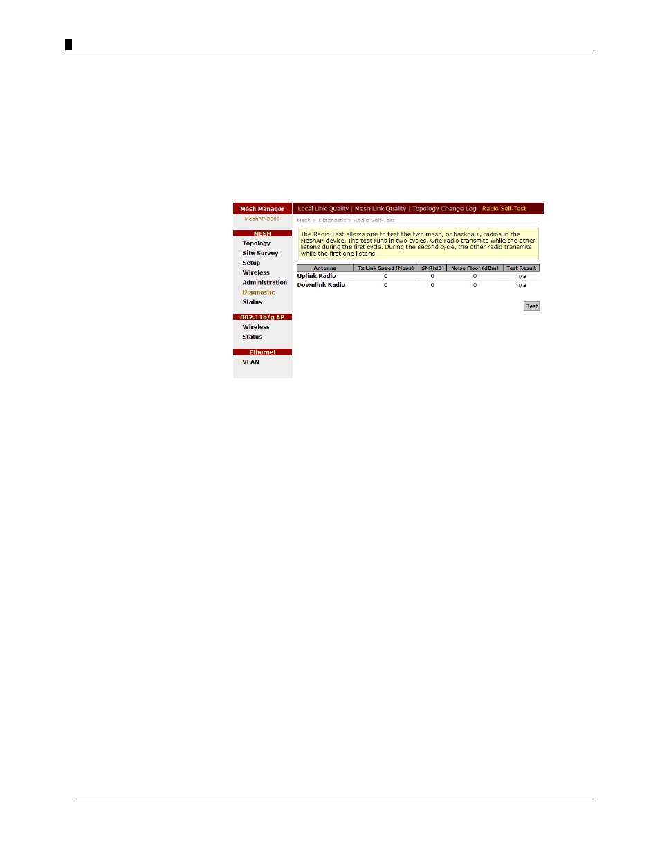 Radio self-test | Teletronics EZMesh User Manual | Page 38 / 58