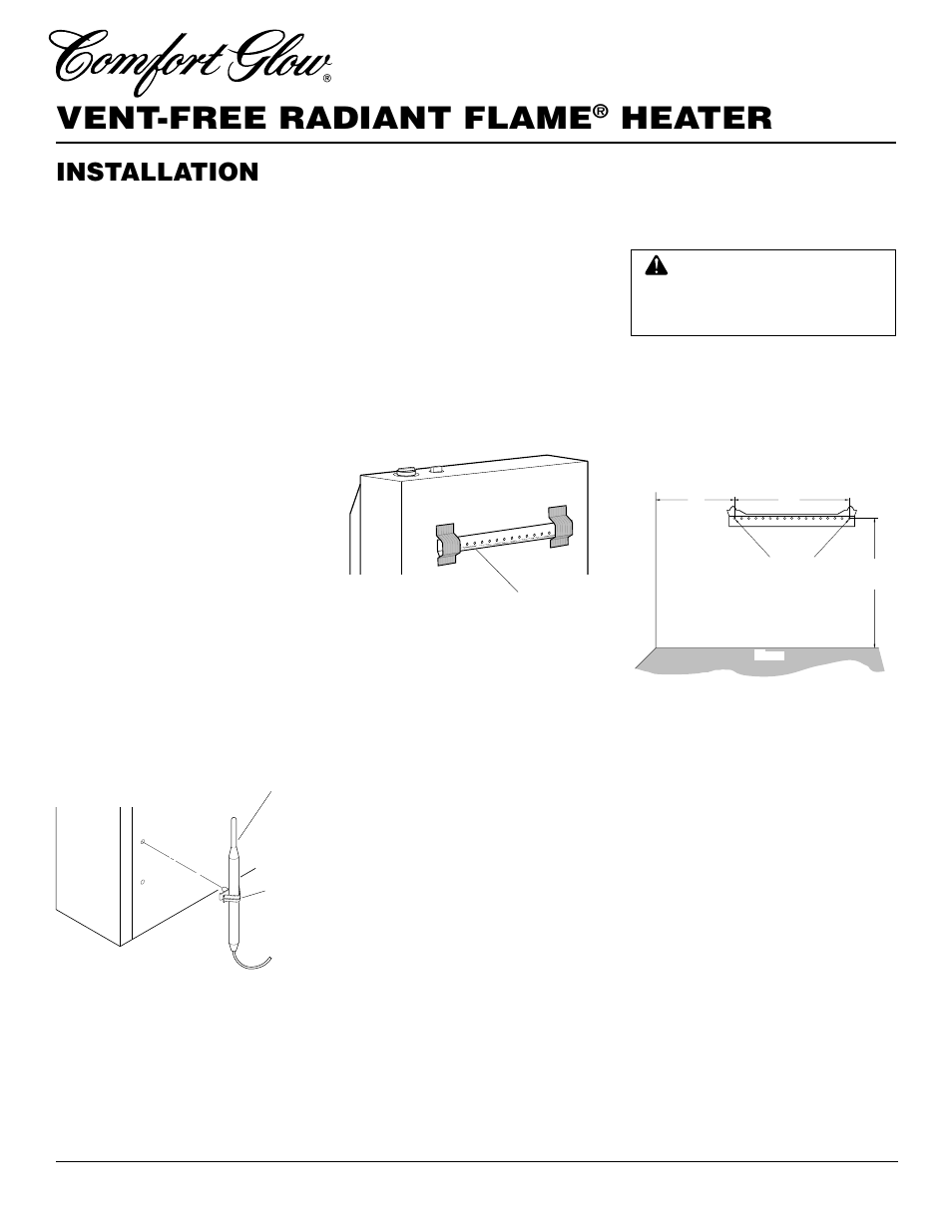 Vent-free radiant flame, Heater, Installation | Continued | Desa Tech RFP28TC User Manual | Page 10 / 26