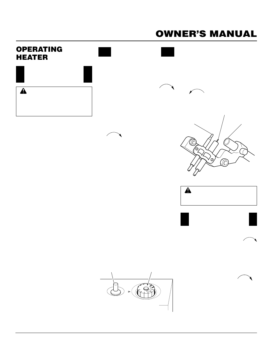 Owner’s manual, Operating heater, For your safety read before lighting | Lighting instructions | Desa Tech RFP28TC User Manual | Page 15 / 26