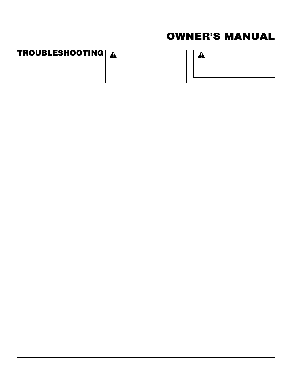 Owner’s manual, Troubleshooting | Desa Tech RFP28TC User Manual | Page 17 / 26