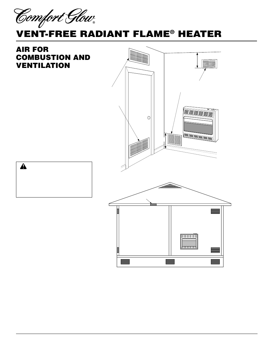 Vent-free radiant flame, Heater, Air for combustion and ventilation | Continued | Desa Tech RFP28TC User Manual | Page 8 / 26