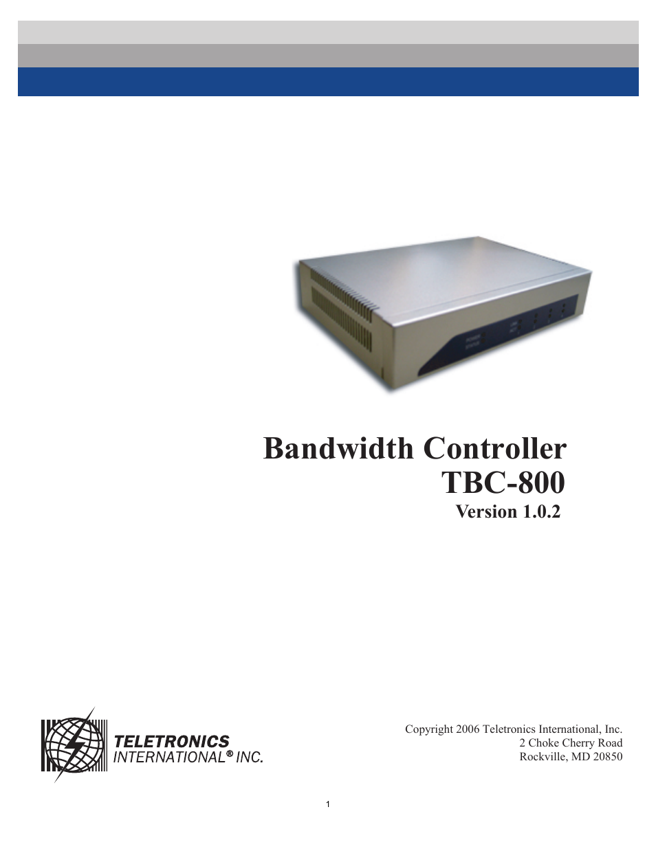 Teletronics TBC-800 User Manual | 27 pages