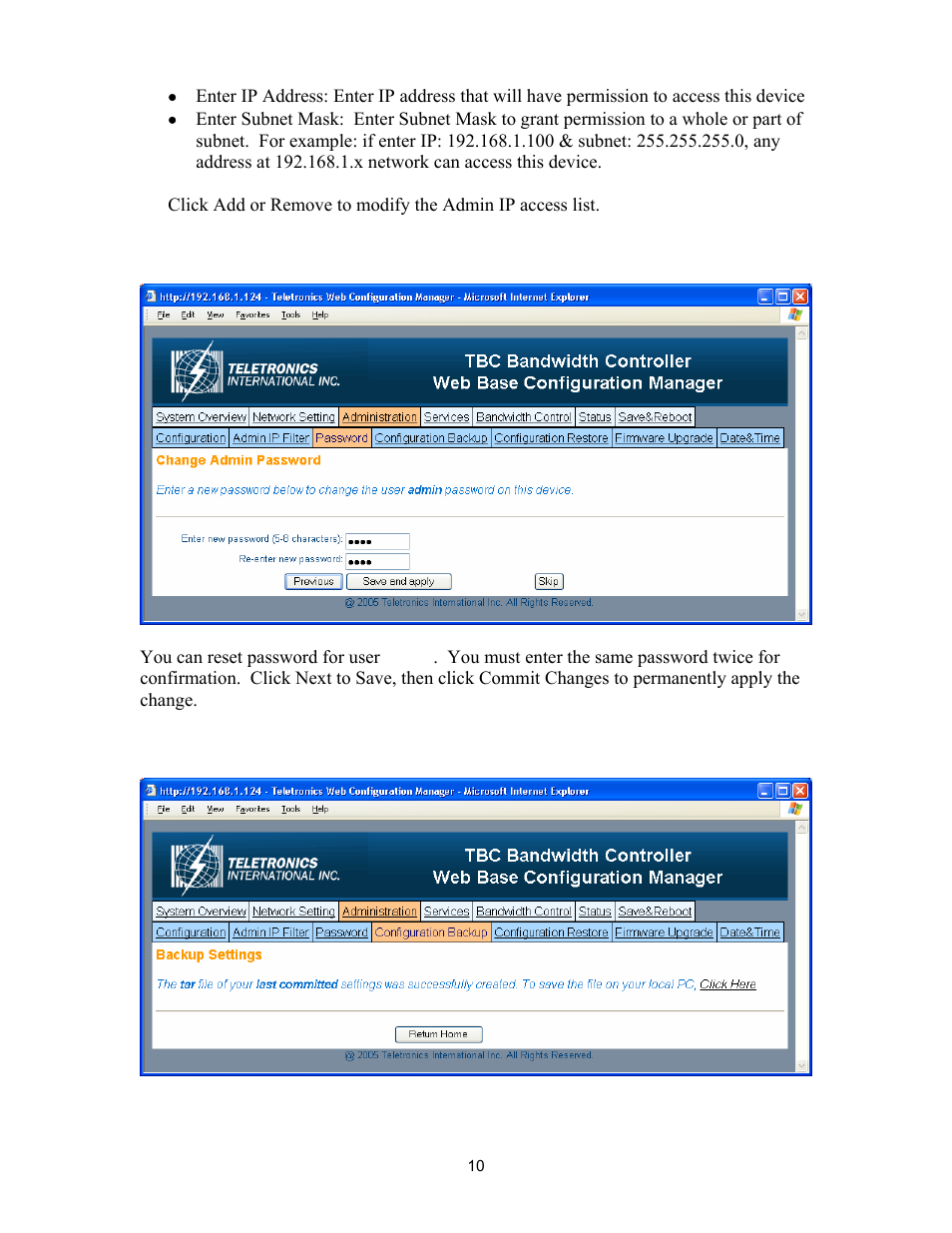 Teletronics TBC-800 User Manual | Page 10 / 27