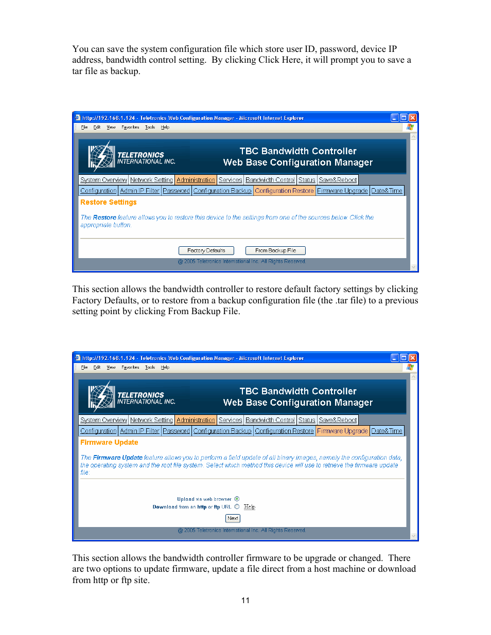 Teletronics TBC-800 User Manual | Page 11 / 27