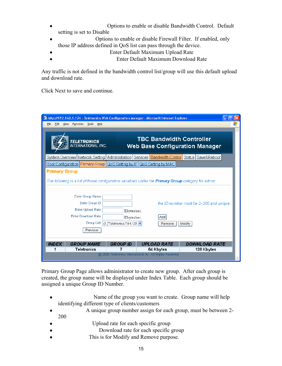 Teletronics TBC-800 User Manual | Page 15 / 27