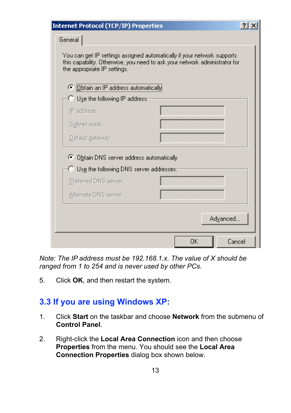 3 if you are using windows xp | Teletronics EZ Bridge 802.11G User Manual | Page 13 / 61