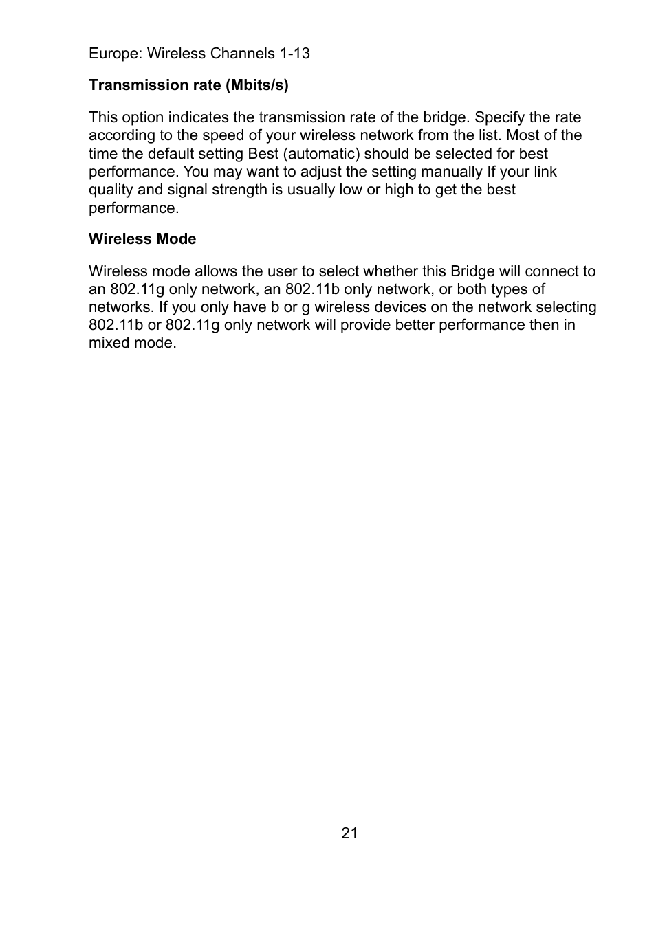 Teletronics EZ Bridge 802.11G User Manual | Page 21 / 61