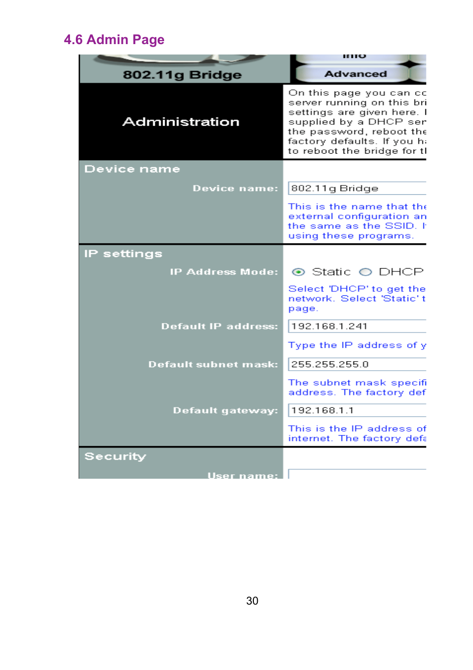 Teletronics EZ Bridge 802.11G User Manual | Page 30 / 61