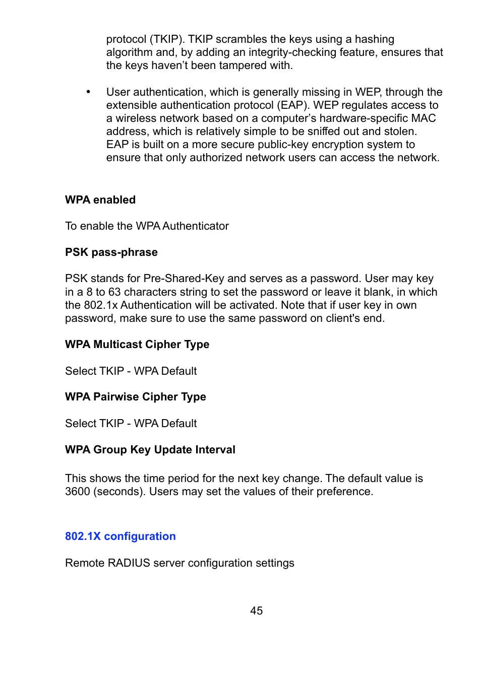 Teletronics EZ Bridge 802.11G User Manual | Page 45 / 61