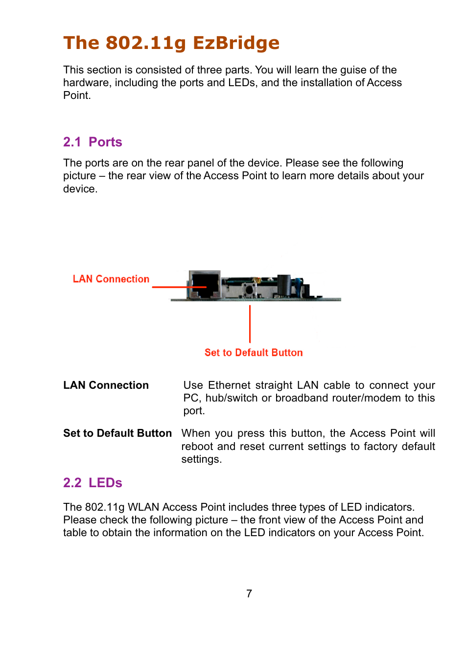 Teletronics EZ Bridge 802.11G User Manual | Page 7 / 61