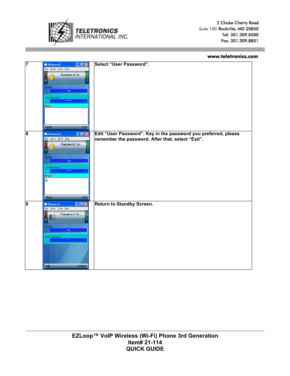 Teletronics Wi-Fi 3rdGen Quick Start User Manual | Page 3 / 7