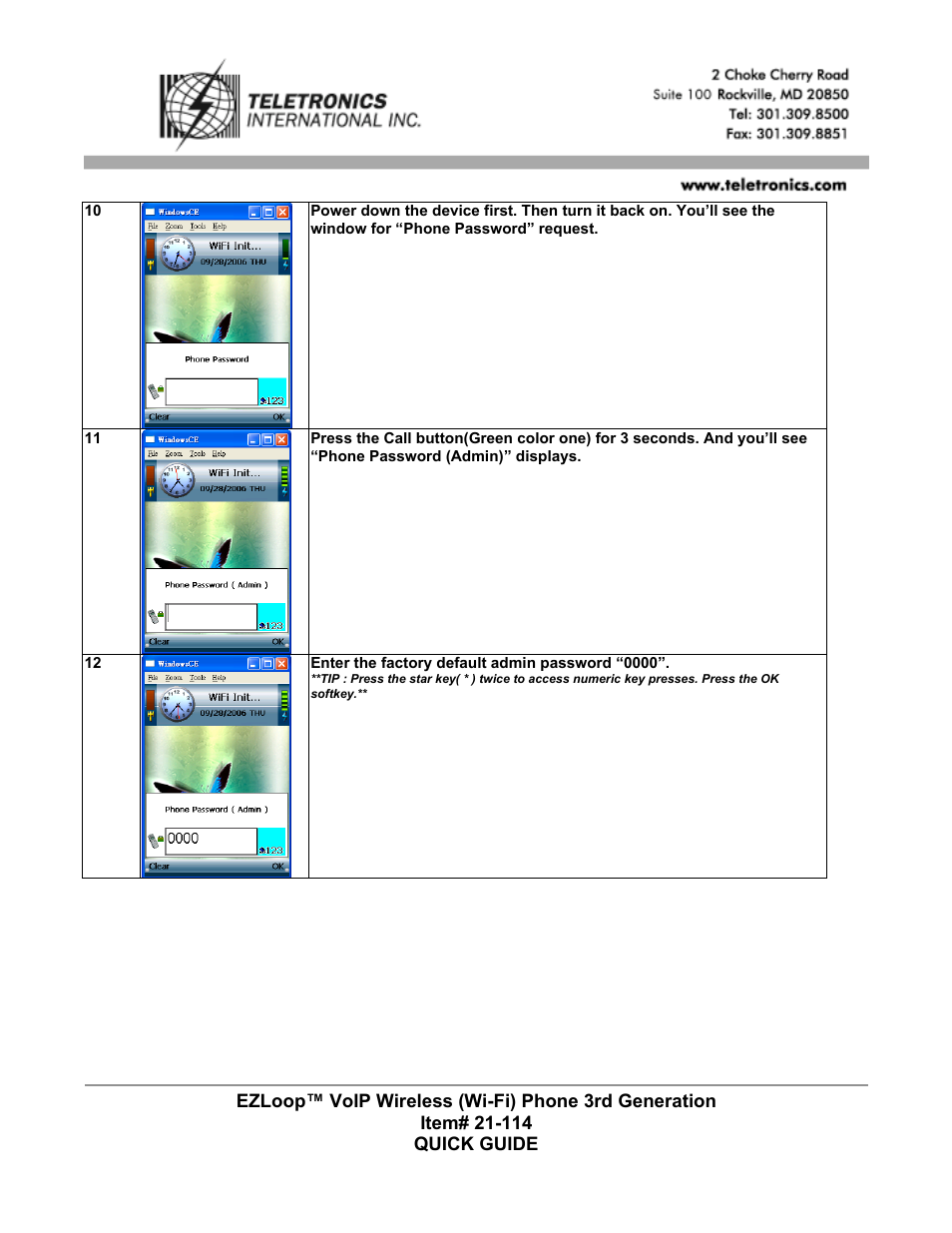 Teletronics Wi-Fi 3rdGen Quick Start User Manual | Page 4 / 7